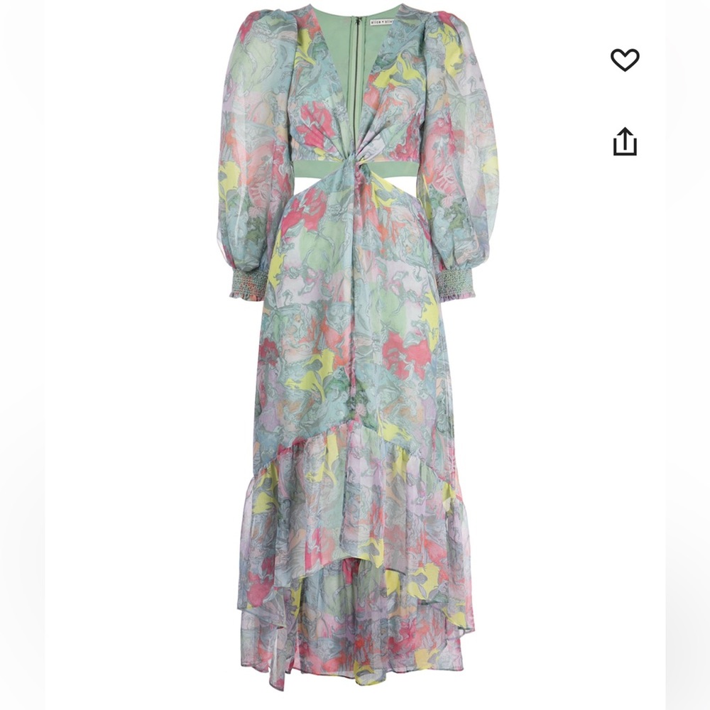 Alice + Olivia x Lola Schnable Katia Midi Dress
